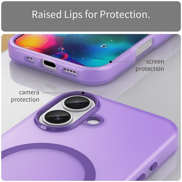 Mobilskal till iPhone 17 MagSafe Slim Matte Translucent - Mörklila Lila