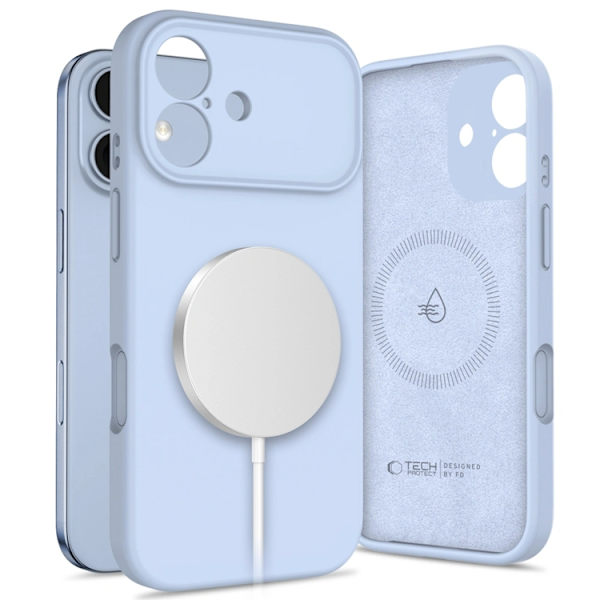 Tech-Protect Mobilskal till iPhone 17 Magsafe Silikon - Mist Blå Blå