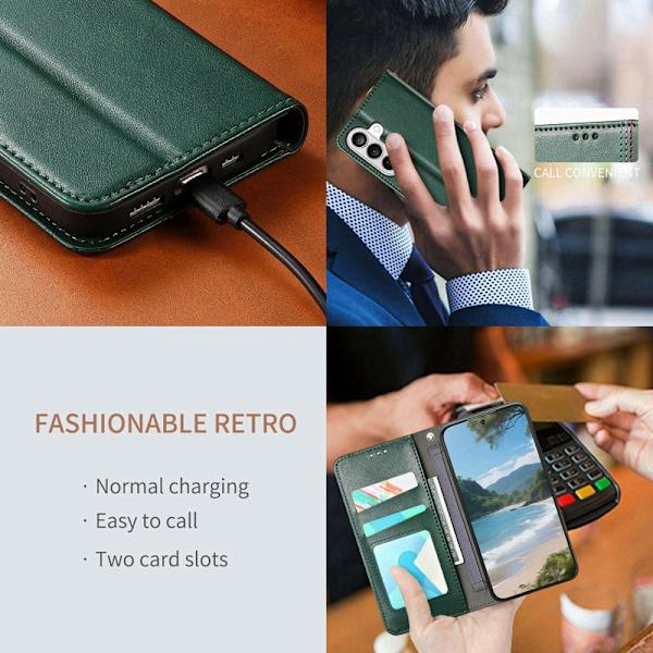 Plånboksfodral för Samsung Galaxy S26 Plus Konstläder - Grön