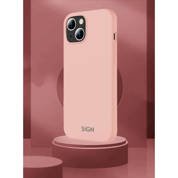 SiGN iPhone 15 Plus Mobilskal Liquid Silikon - Rosa