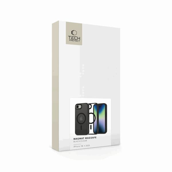 Tech-Protect Telefontaske til iPhone 16e Magsafe Magmat - Sort/Klar Svart