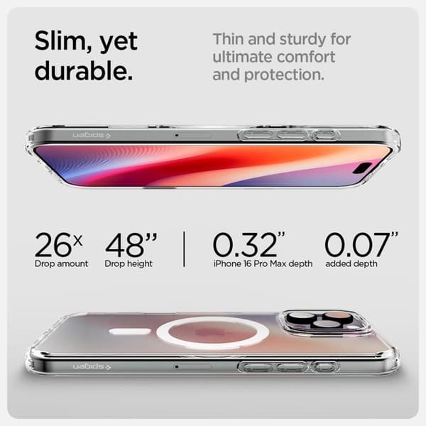 Spigen Mobilskal till iPhone 16 Pro Max MagSafe Ultra Hybrid "T" - Vit Vit