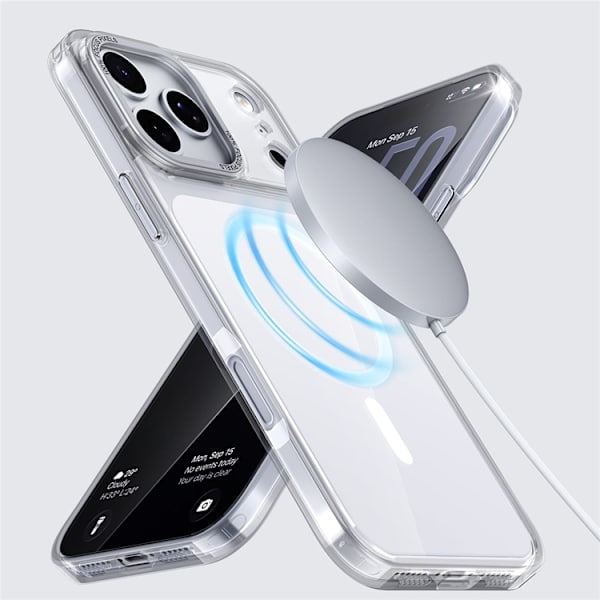 Mobilskal till iPhone 17 Pro Max MagSafe TPU Acrylic - Silver Silver