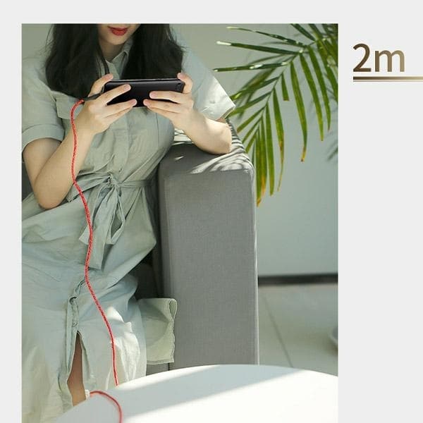 USAMS Kabel flettet U41 microUSB 2m rød SJ396USB02