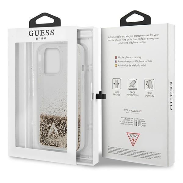 GUESS iPhone 14 Pro Skal Glitter Charms - Kulta