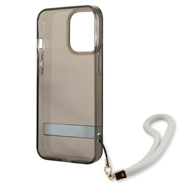 Guess iPhone 13 Pro Cover Translucent Stap - Sort Black