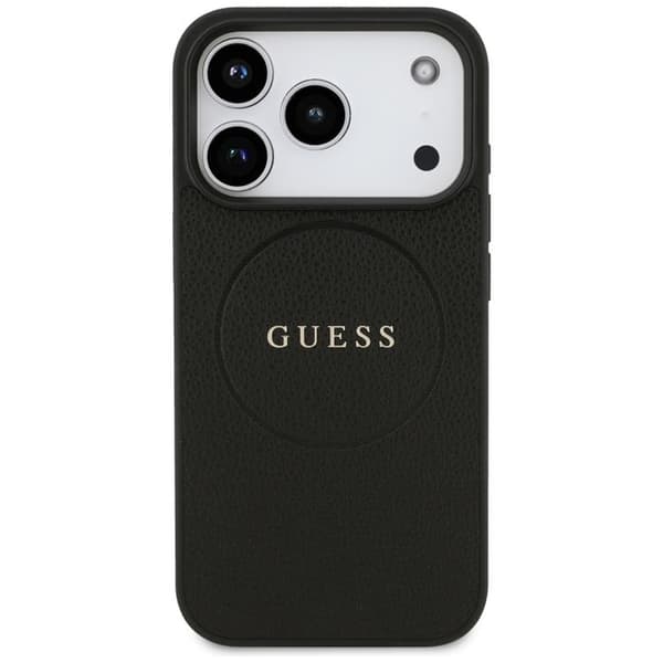 Guess Mobilskal till iPhone 17 Pro MagSafe Grained Ring - Svart Svart