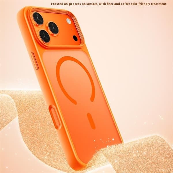 Mobilskal till iPhone 17 Pro MagSafe Skin-Feel Rubberized - Guld Guld