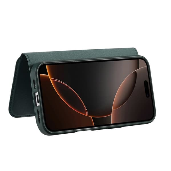 CASENEO iPhone 15 Pro Max Plånboksfodral Konstläder - Grön