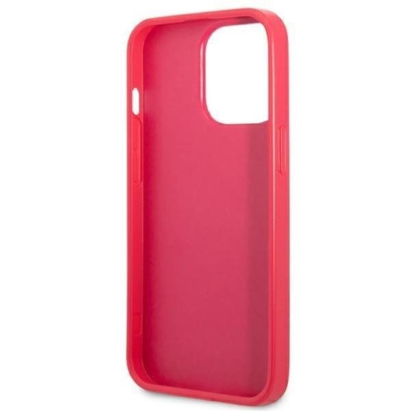 Guess iPhone 13 Pro Mobilskal Saffiano 4G Small Metal Logo - Rosa