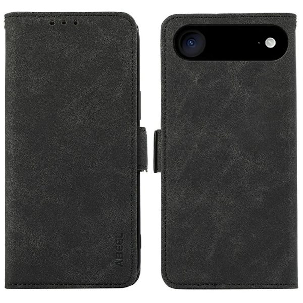 ABEEL iPhone Air Plånboksfodral Konstläder Folio Ställ Svart