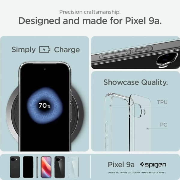 Spigen Mobilskal till Google Pixel 9a Ultra Hybrid - Crystal Clear Transparent