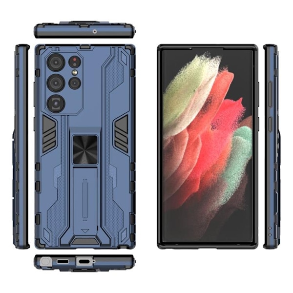 Shockproof Kickstand Skal Galaxy S22 - Blå Blå