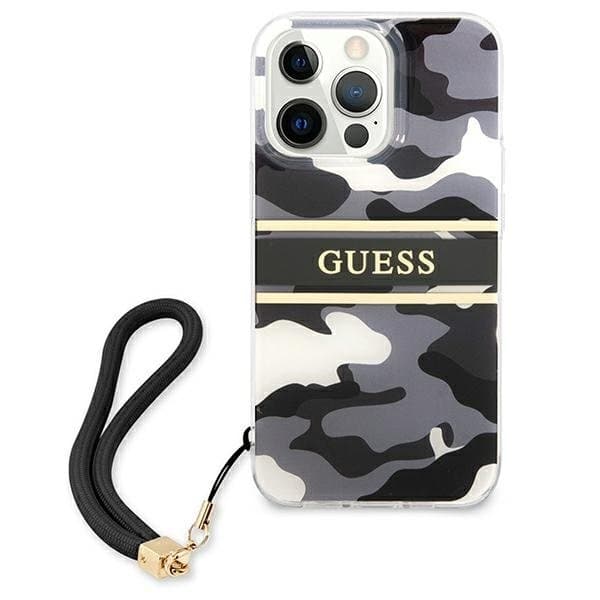Guess Camo Strap Collection Skal iPhone 13 Pro Max - Musta Black