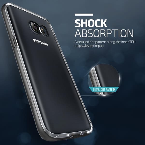 Verus Crystal Bumper -kuori Samsung Galaxy S7 Edge - Musta Black