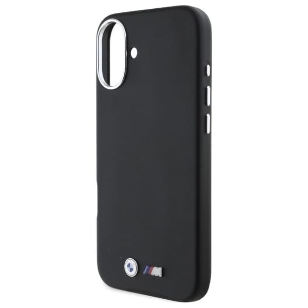 BMW Mobilskal till iPhone 16 MagSafe Smooth Full Wrapped Metal Svart