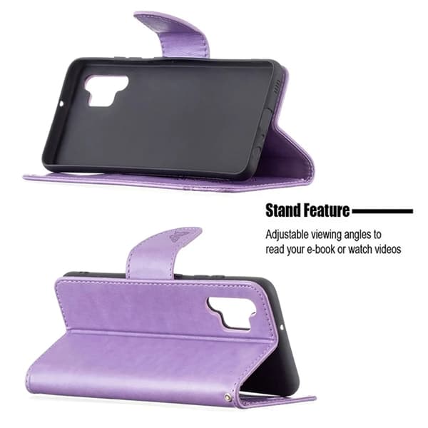 Plånboksfodral För iPhone 14 Pro Max Imprint Butterfly - Lila Lila
