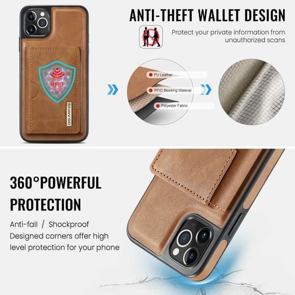 DG.MING M6 Series Mobilskal till iPhone 11 Pro Max Magnetiskt Brun