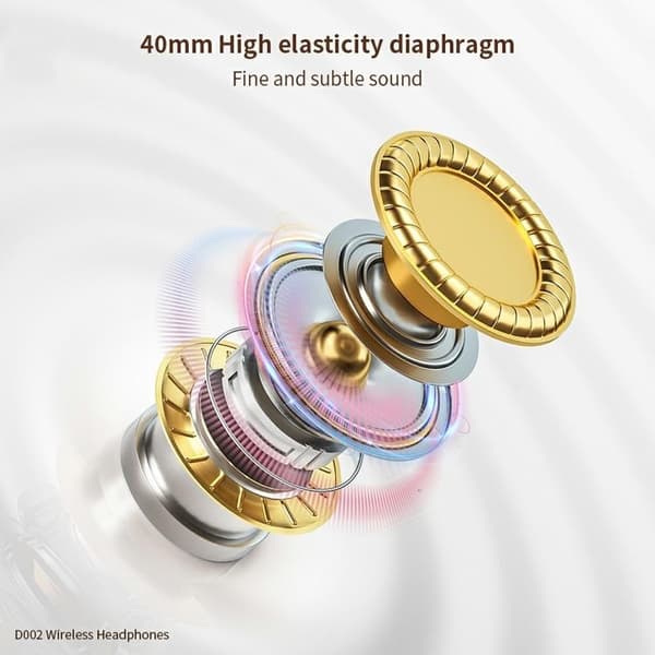XUNDD Over-Ear Trådlösa Hörlurar Bluetooth Hoppbara D002 Svart
