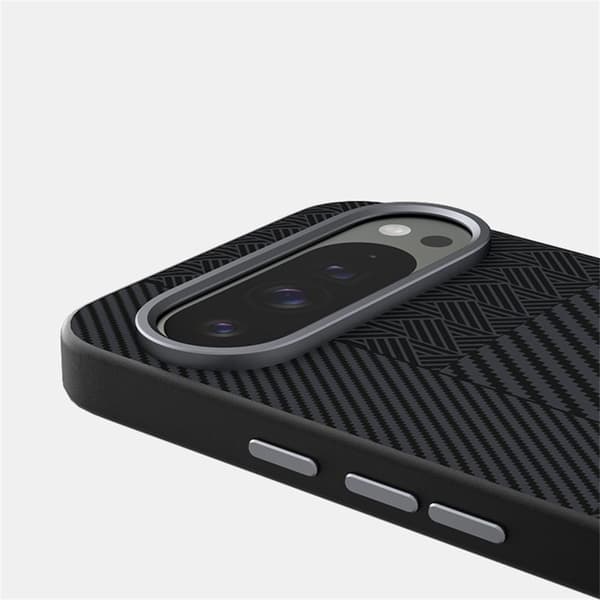 ABEEL Mobilskal till Google Pixel 10 Pro PC TPU Aluminium Läder MagSafe Textur 1