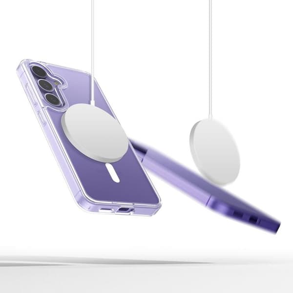Tech-Protect Mobilskal till Galaxy S25 Magsafe Flexair Hybrid - Clear Transparent