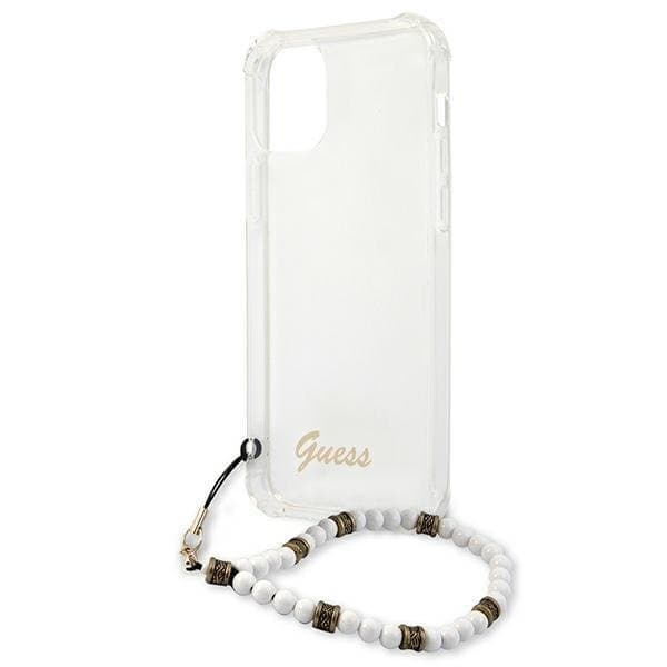 Guess Skal iPhone 12 & 12 Pro Hvid Pearl - Transparent White