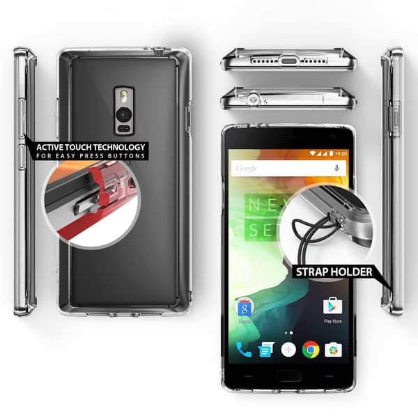 Ringke Fusion Shock Absorption Skal till OnePlus 2 - Crystal View Transparent