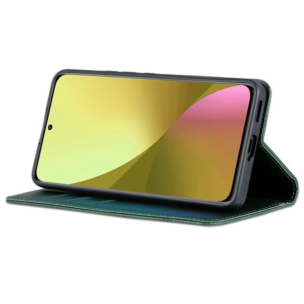 AZNS Xiaomi 12 Lite 5G Plånboksfodral Konstläder - Grön