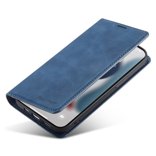 FORWENW iPhone 15 Pro Max Plånboksfodral Konstläder - Blå