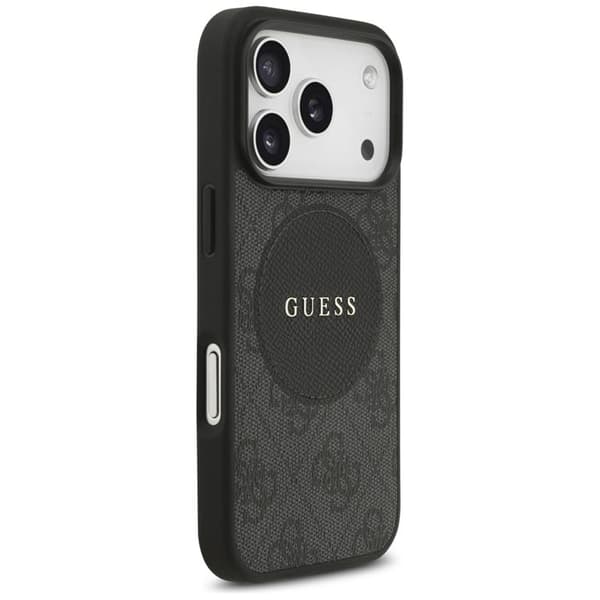 Guess telefontaske til iPhone 17 Pro MagSafe 4G Circle Classic Logo - Sort Svart