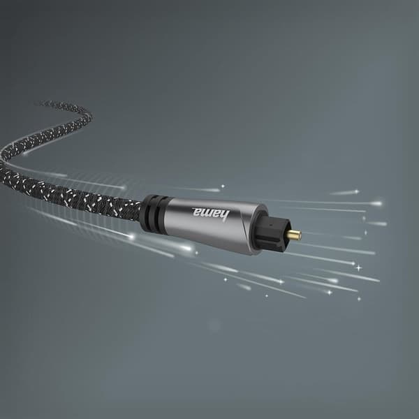 HAMA Kabel ODT Metall Svart 1.5m