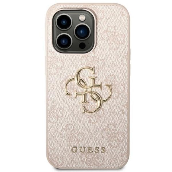 GUESS iPhone 14 Pro Max Skal 4G Big Metal Logo - Rosa