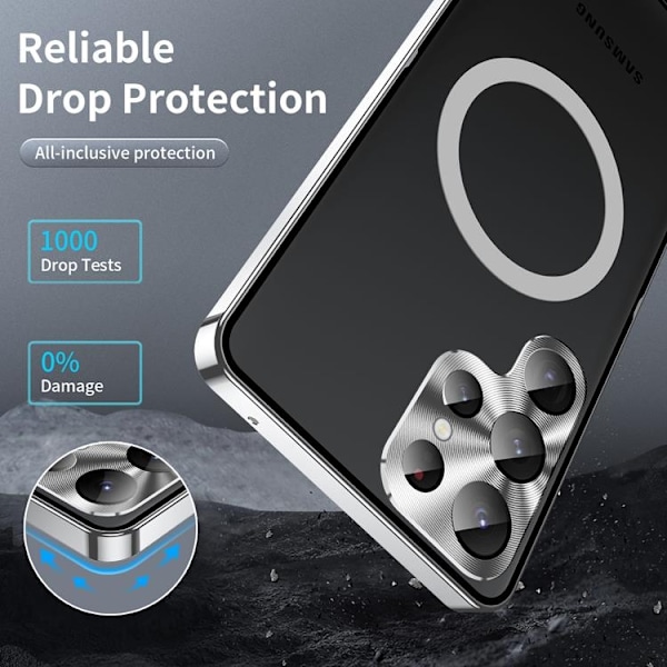 Galaxy S23 FE Mobilskal Magsafe Magnetic Metall - Silver