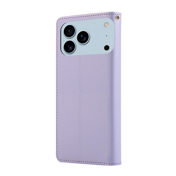 iPhone 17 Pro Max Plånboksfodral RFID Rhombus Läder - Lila Lila