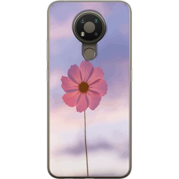 Mobilcover til Nokia 3.4 med Rosa blomst