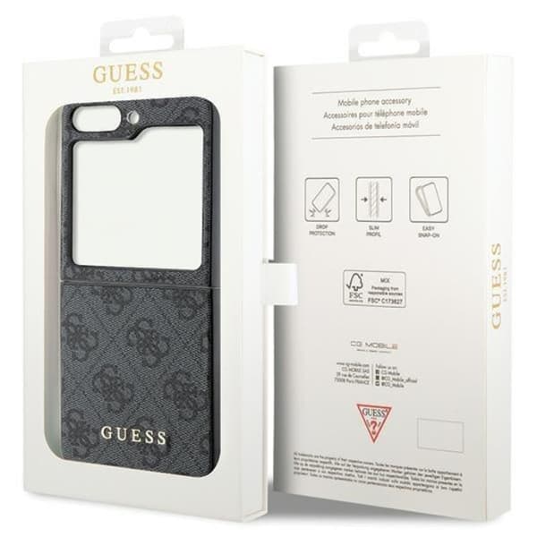 Guess Mobilskal till Galaxy Z Flip 5 Charms Collection - Grå Grå