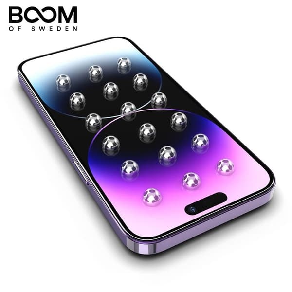 LIVSTIDSGARANTI - BOOM iPhone 13 Pro Max Hærdet Glas Skærmbeskyttelse Transparent