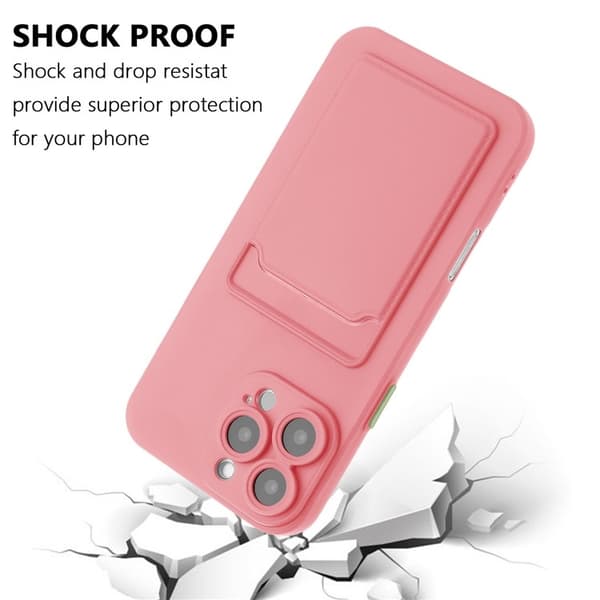 Mobilskal till iPhone 16 Pro Max Korthållare TPU - Rosa Rosa