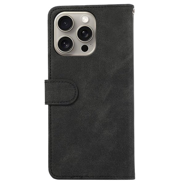 ABEEL iPhone 13 Pro Plånboksfodral RFID-Skydd Konstläder Svart