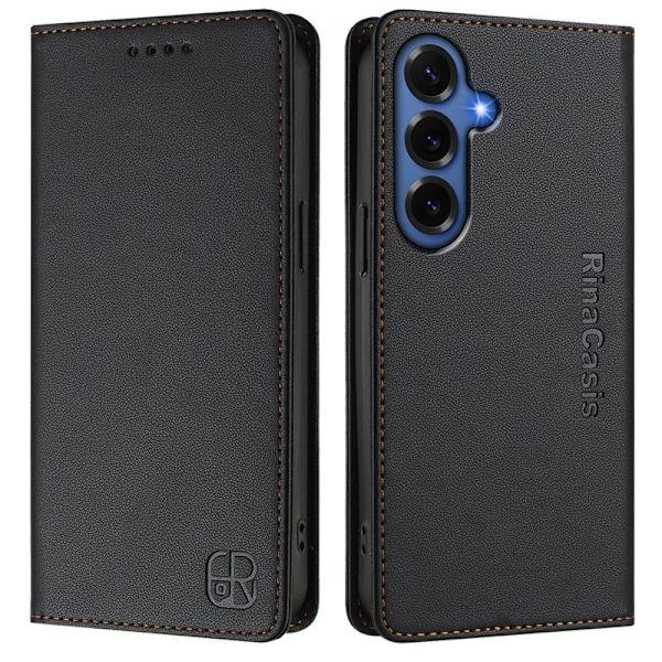Plånboksfodral för Samsung Galaxy S26 Plus Konstläder RFID - Svart