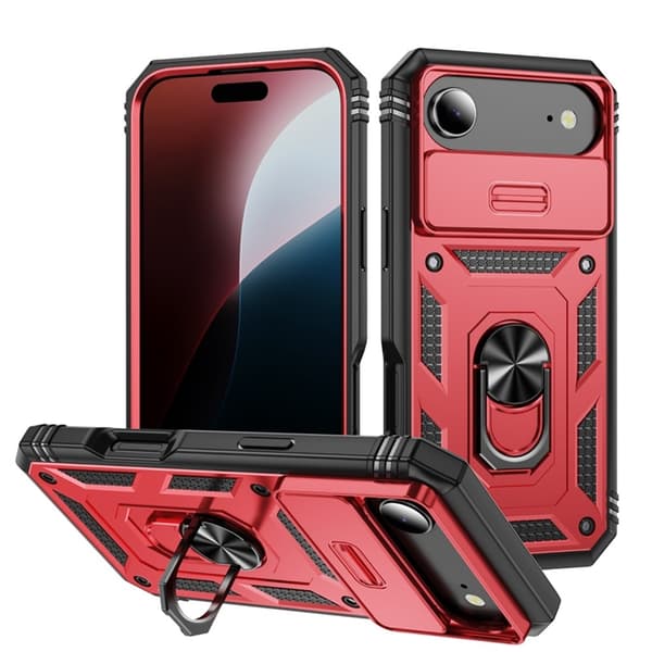 Mobilskal till iPhone Air Slide Camshield Kickstand - Röd Röd