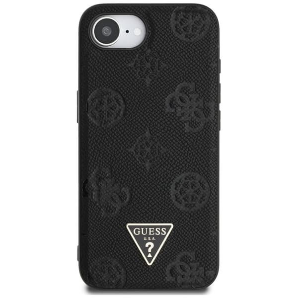 Guess Telefontaske til iPhone 16e Magsafe Triangle Logo - Sort Svart