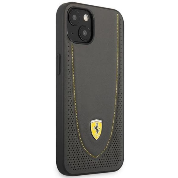Ferrari iPhone 13 Mobilskal Läder Curved Line - Svart