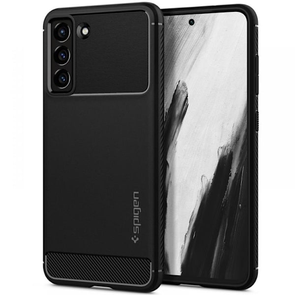 Spigen Rugged Armor Skal Galaxy S21 FE - Matte Svart Svart
