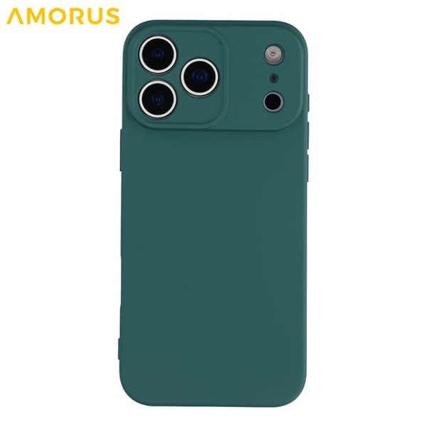 AMORUS Mobilskal till iPhone 17 Pro Precise Cutouts TPU Fiber - Armégrön Grön