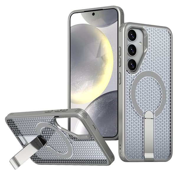 Mobilskal för Samsung Galaxy S26 Plus Magnetiskt Kickstand TPU PC - Titangrå