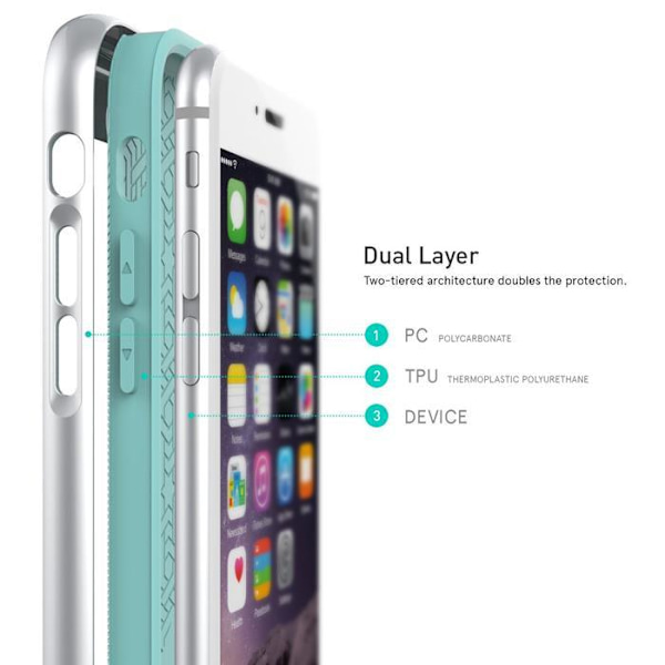 Caseology Wavelength Case Cover til Apple iPhone 6/6S - Mint Turkos