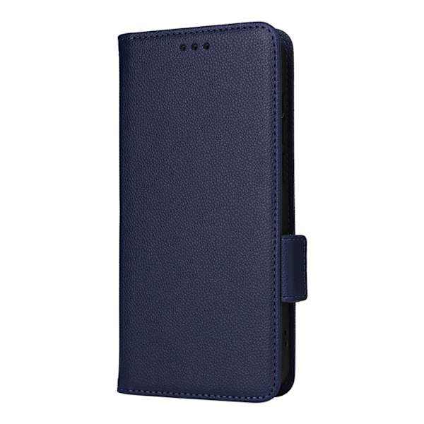 OnePlus 15 5G Plånboksfodral Litchi Texture Konstläder - Blå Blå