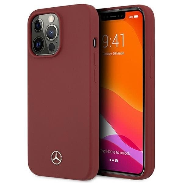 Mercedes Silicone Line Skal iPhone 13 Pro / 13 - Rød Red