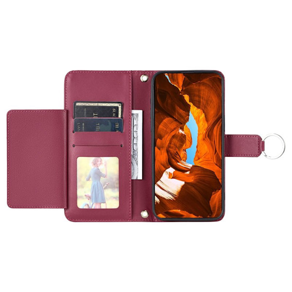 Plånboksfodral för Samsung Galaxy S26 Konstläder Ringfäste - Röd